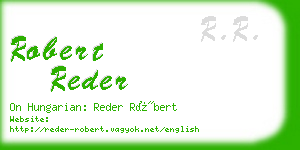 robert reder business card